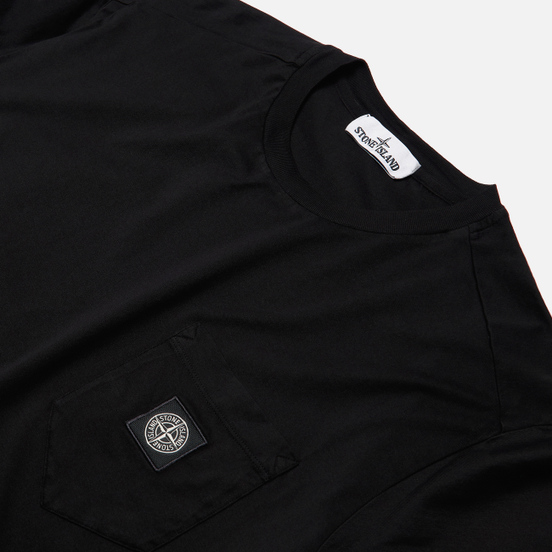 Мужская футболка Stone Island Pocket Patch Black
