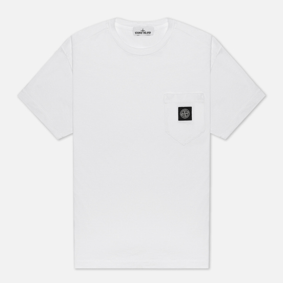 Мужская футболка Stone Island Pocket Patch White