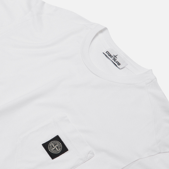 Мужская футболка Stone Island Pocket Patch White