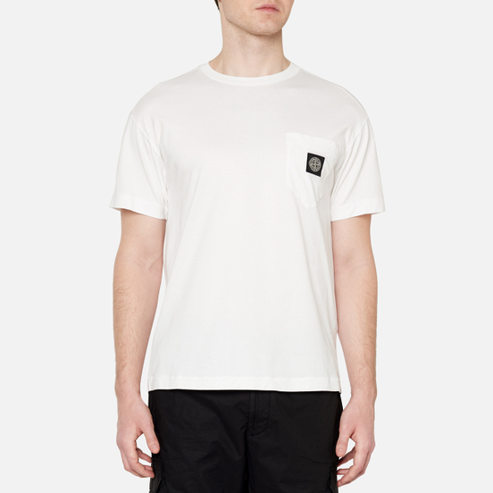 Мужская футболка Stone Island Pocket Patch White