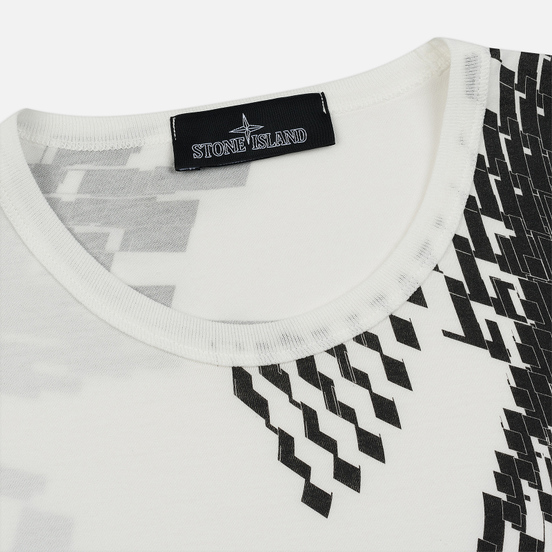 Мужская футболка Stone Island Shadow Project 7119 Print Natural White