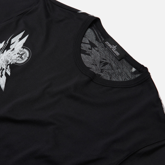 Мужская футболка Stone Island Shadow Project 7219 CXADO Print Black