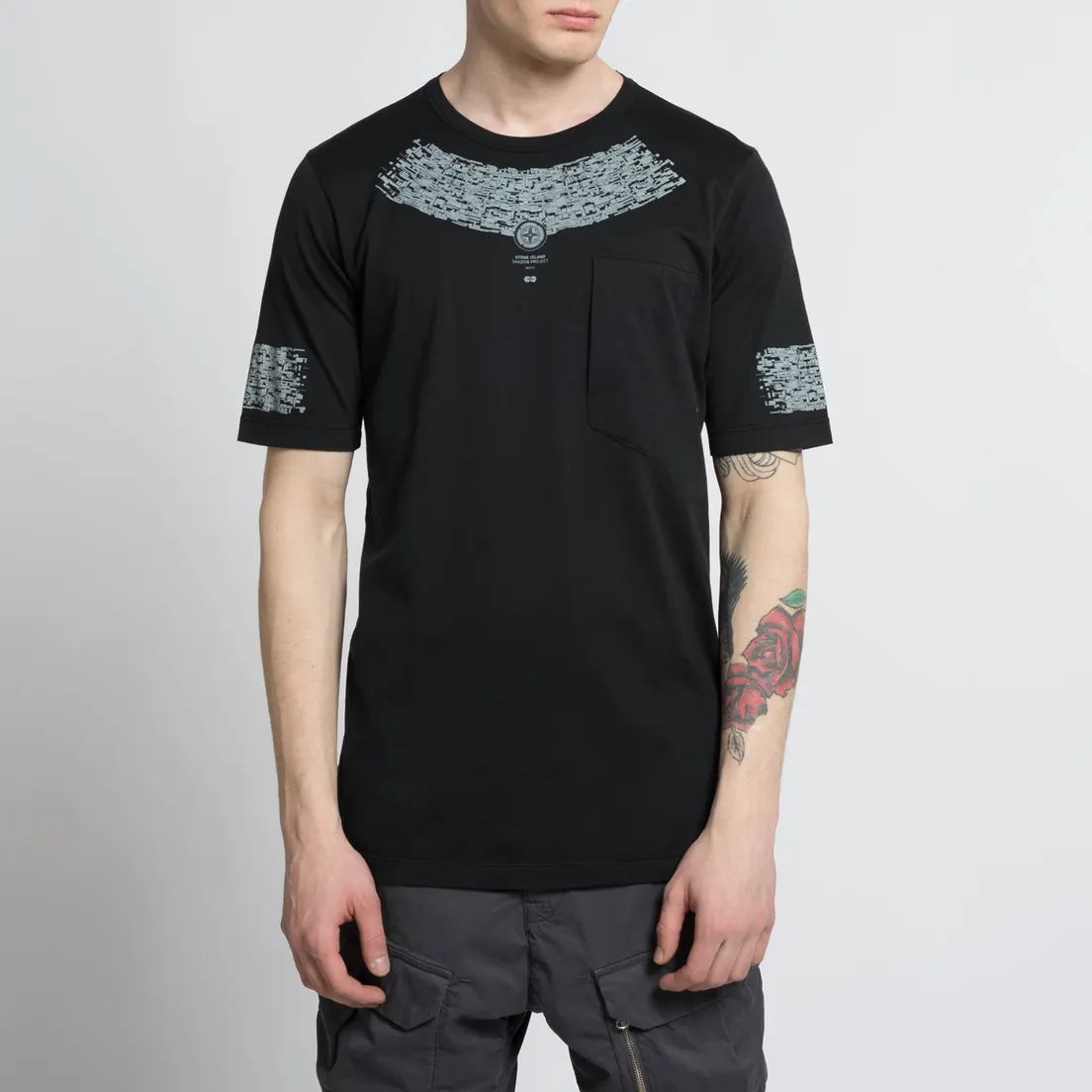 Stone Island Shadow Project Мужская футболка Long Print Pocket