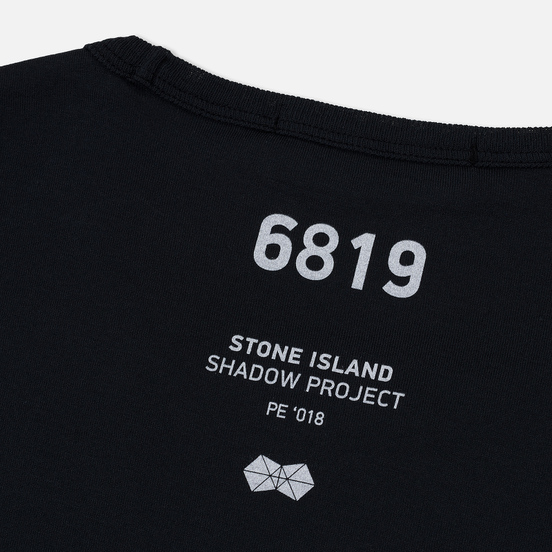 Мужская футболка Stone Island Shadow Project Mako Jersey Pocket Navy Blue