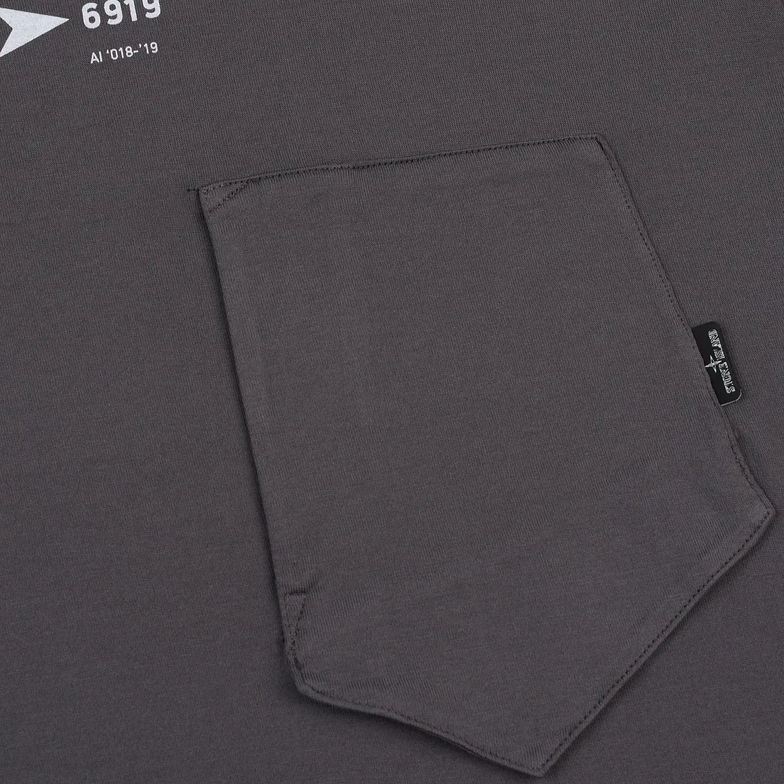 Stone Island Shadow Project Мужская футболка Printed Catch Pocket Garment Dyed