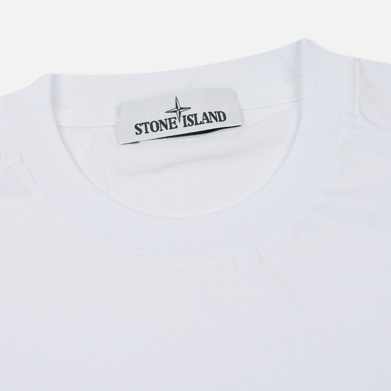 Мужская футболка Stone Island Small Logo Patch White
