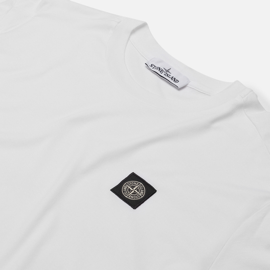 Мужская футболка Stone Island Small Logo Patch White