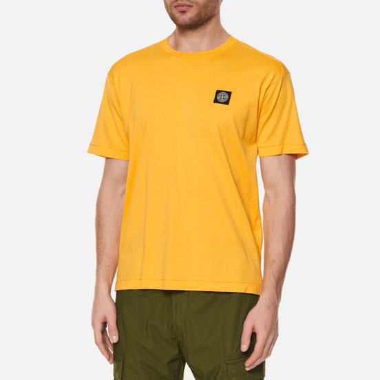 Мужская футболка Stone Island Small Logo Patch Yellow
