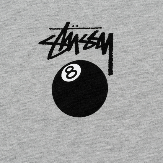 Мужская футболка Stussy 8 Ball Grey Heather/Black