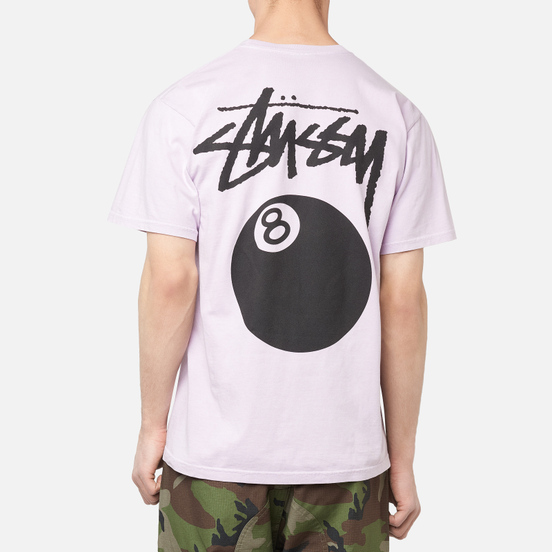 Мужская футболка Stussy 8 Ball Screenprint Pigment Dyed Lavender