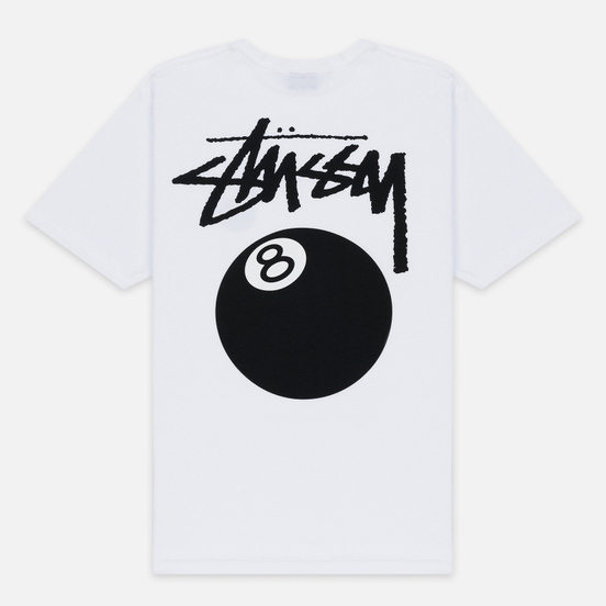 Мужская футболка Stussy 8 Ball White/Black