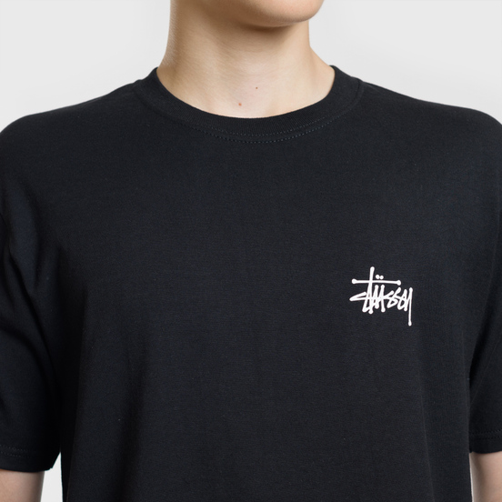 Мужская футболка Stussy Basic Stussy Black/White