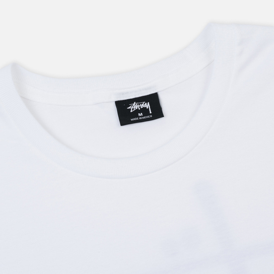Мужская футболка Stussy Basic Stussy Printed Logo White/Black