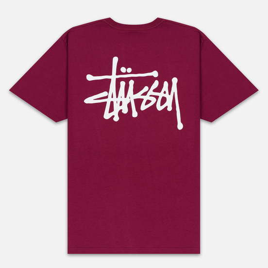 Мужская футболка Stussy Basic Stussy Wine