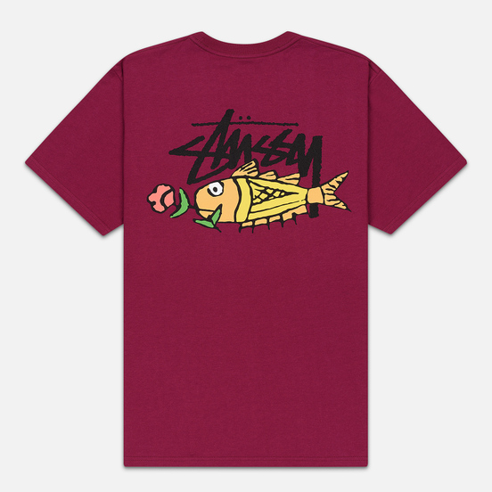 Мужская футболка Stussy Carp Stock Wine