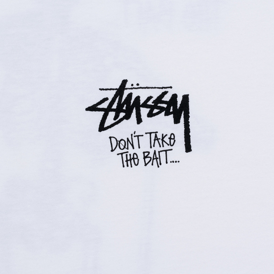 Мужская футболка Stussy Don't Take The Bait White