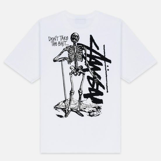 Мужская футболка Stussy Don't Take The Bait White