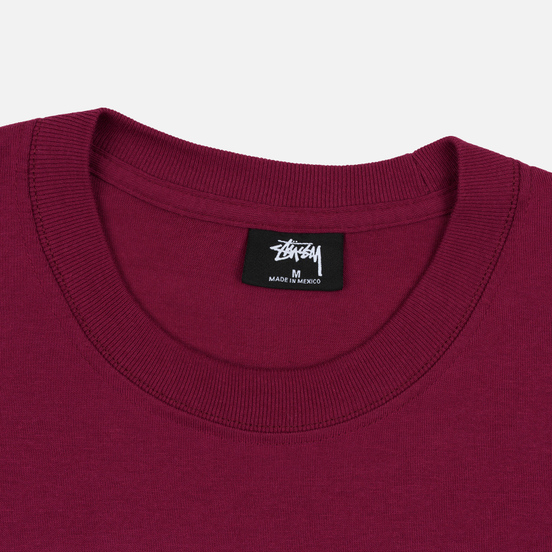 Мужская футболка Stussy Double Mask Wine