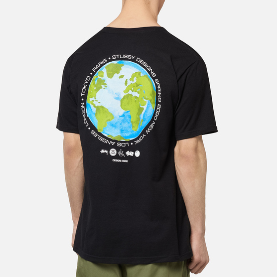 Мужская футболка Stussy Global Design Corp Black