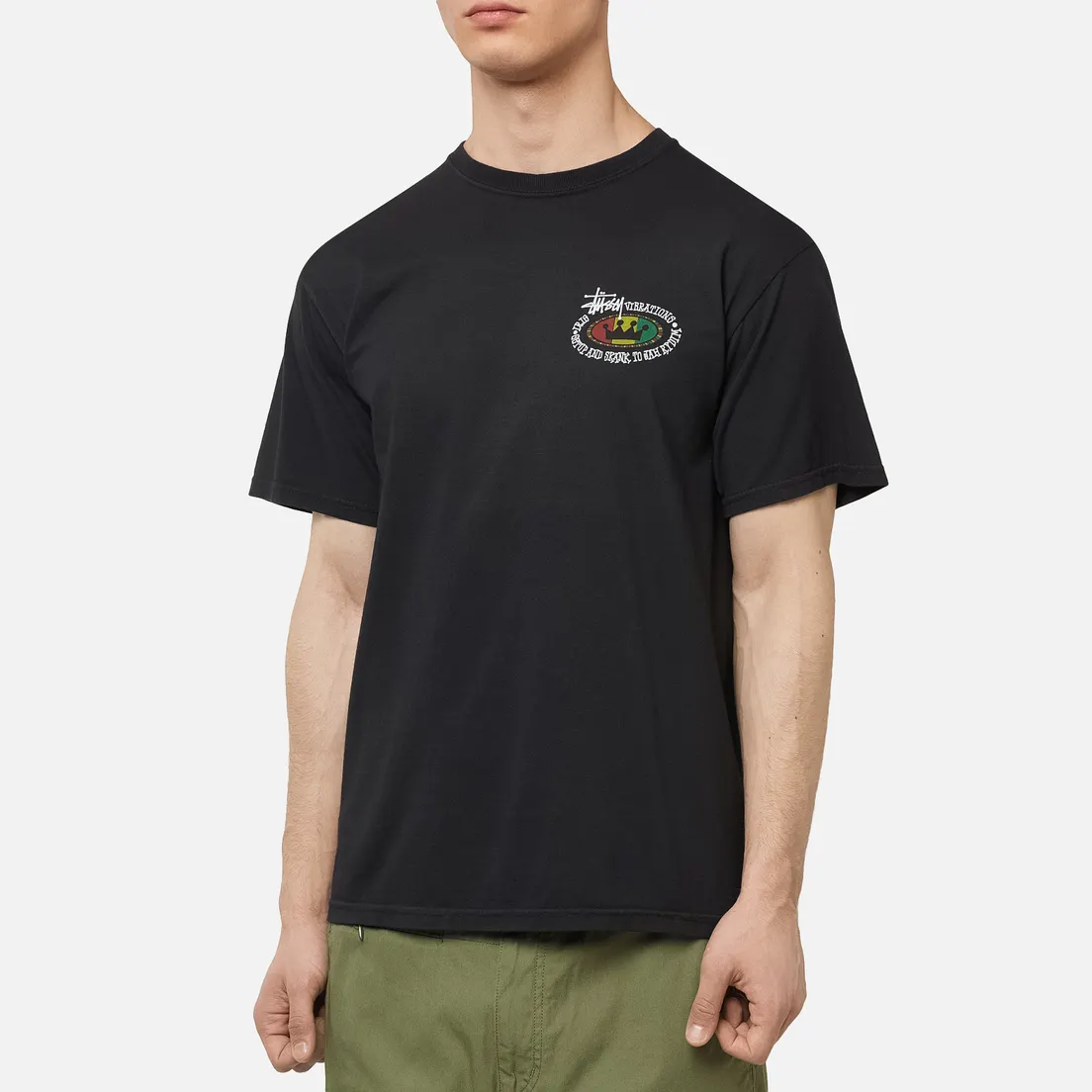 Stussy Мужская футболка Rasta Oval Pigment Dyed
