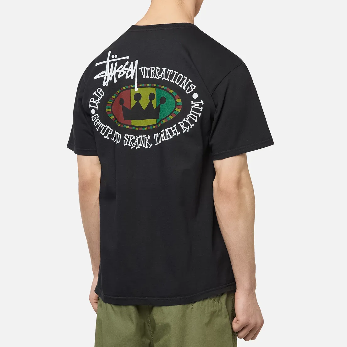 Stussy Мужская футболка Rasta Oval Pigment Dyed