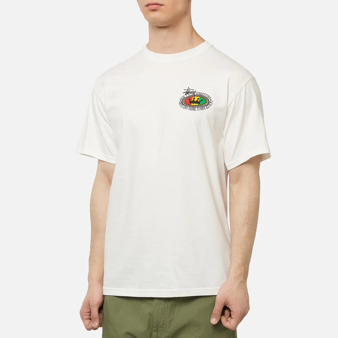 Stussy Мужская футболка Rasta Oval Pigment Dyed