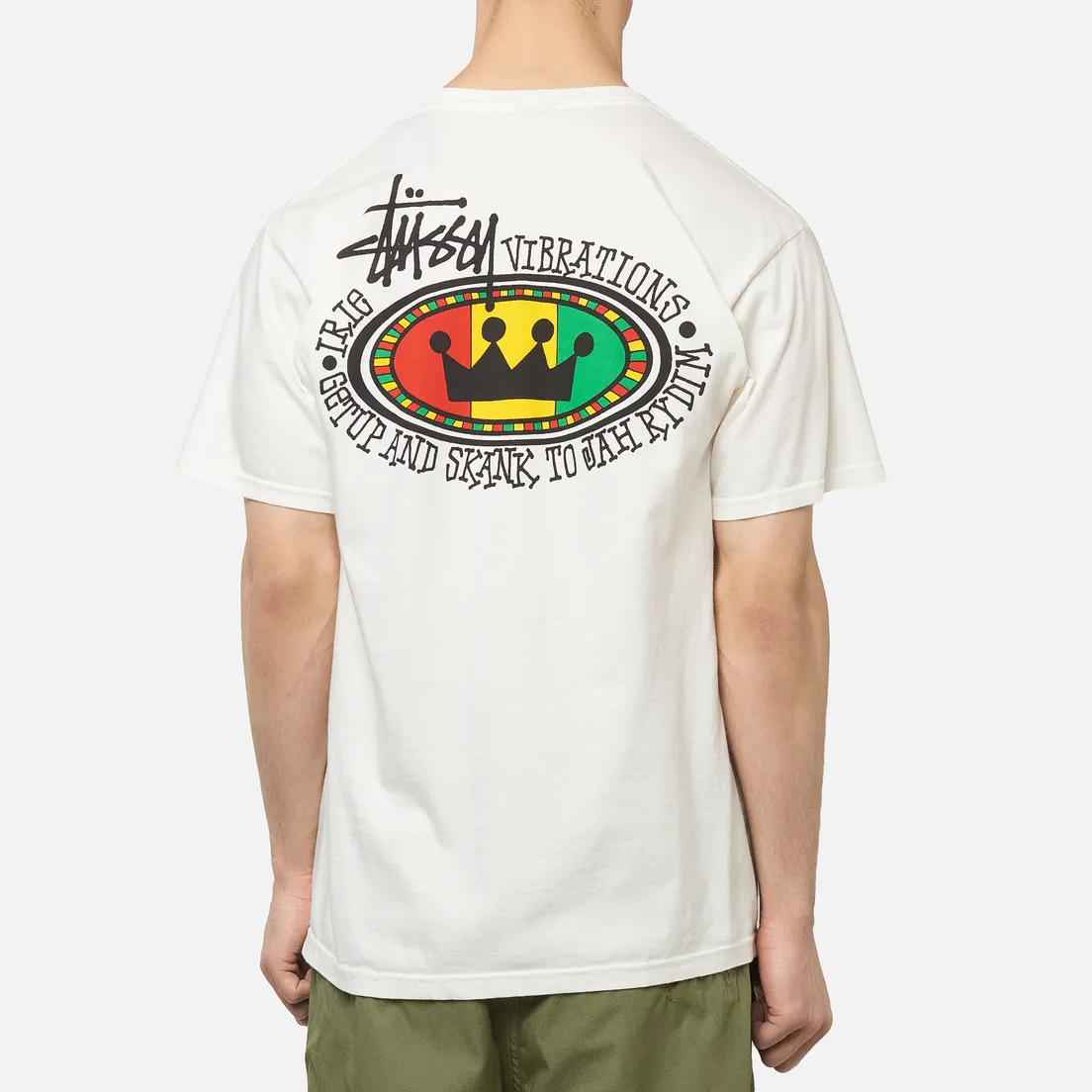 Stussy Мужская футболка Rasta Oval Pigment Dyed