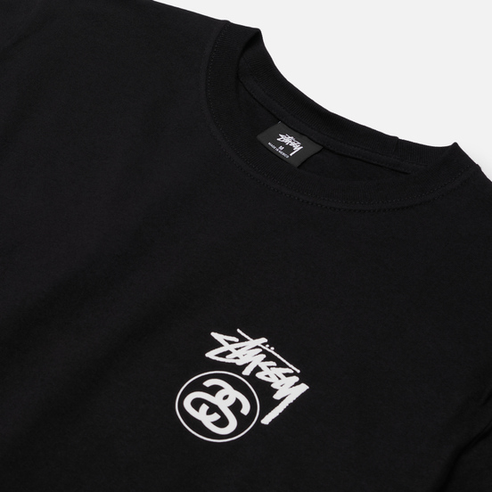 Мужская футболка Stussy Stock Link Black/White