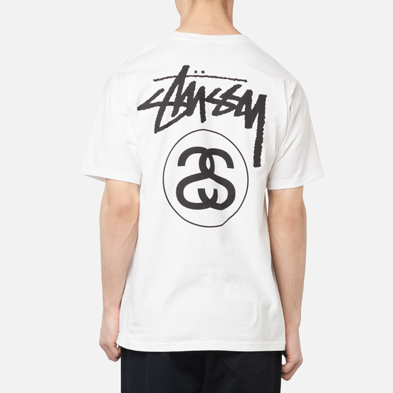 Мужская футболка Stussy Stock Link White