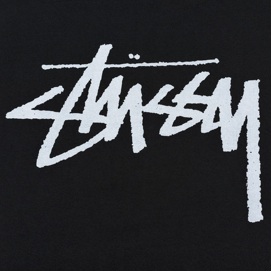 Мужская футболка Stussy Stock Pigment Dyed Black/White