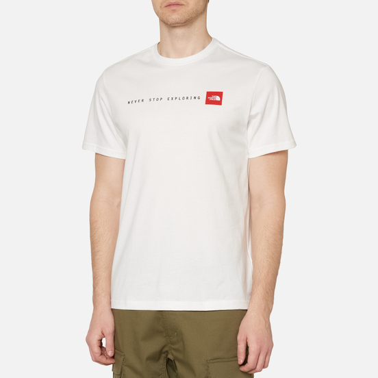 Мужская футболка The North Face SS Never Stop Exploring TNF White/TNF Red
