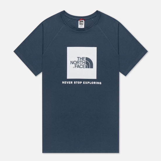 Мужская футболка The North Face SS Rag Red Box Blue Wing Teal