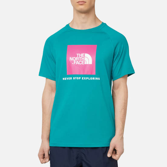 Мужская футболка The North Face SS Rag Red Box Jaiden Green