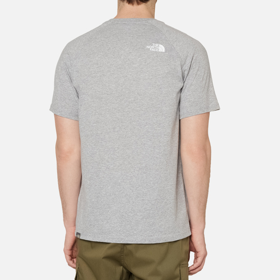 Мужская футболка The North Face SS Rag Red Box TNF Light Grey Heather/English Green