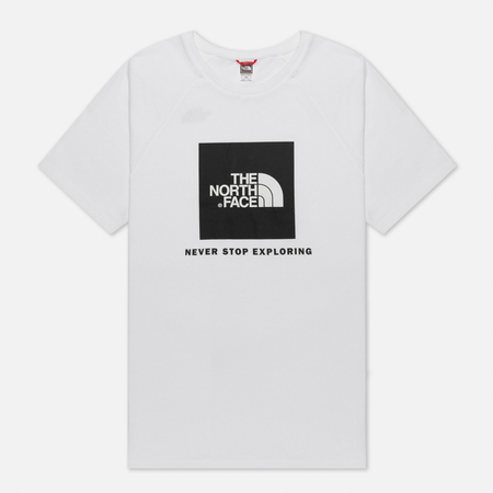 Мужская футболка The North Face SS Rag Red Box, цвет белый, размер XL