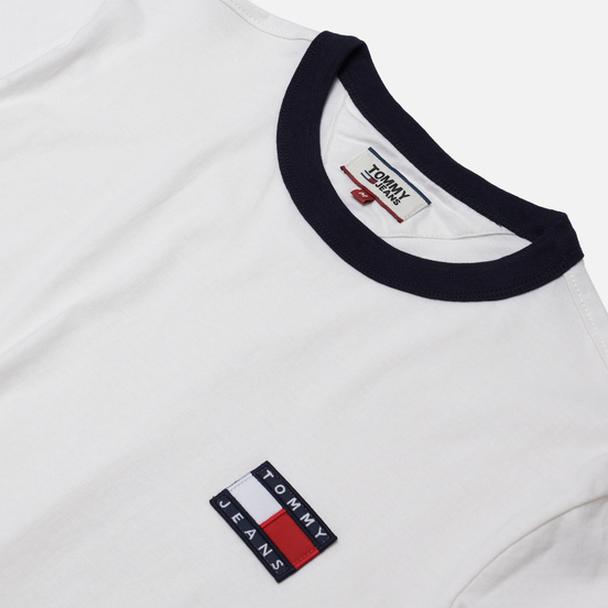 Мужская футболка Tommy Jeans Branded Ringer White/Twilight Navy