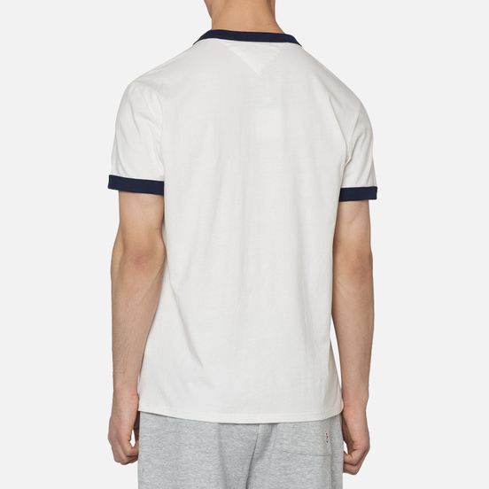 Мужская футболка Tommy Jeans Branded Ringer White/Twilight Navy