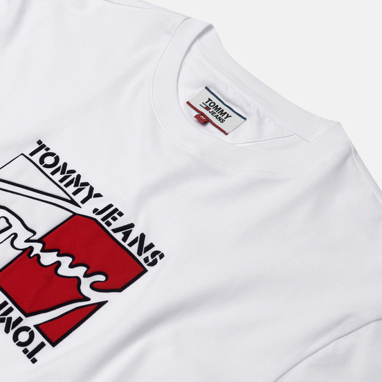 Мужская футболка Tommy Jeans Flag Script Classic White