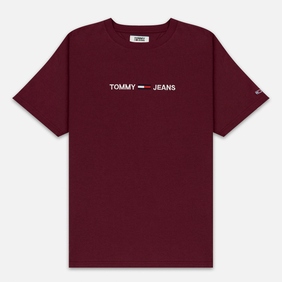 Мужская футболка Tommy Jeans Small Logo Burgundy