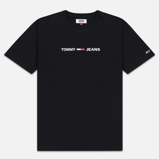 Мужская футболка Tommy Jeans Straight Small Logo Regular Fit Black