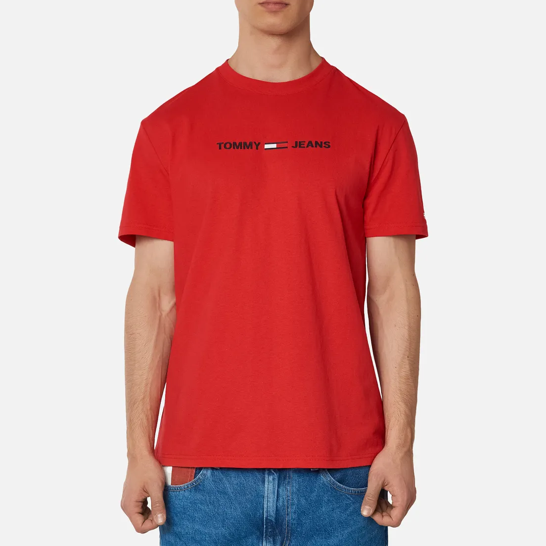 Tommy Jeans Мужская футболка Straight Small Logo Regular Fit
