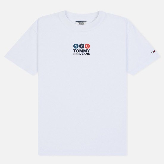 Мужская футболка Tommy Jeans Subway Logo Classic White