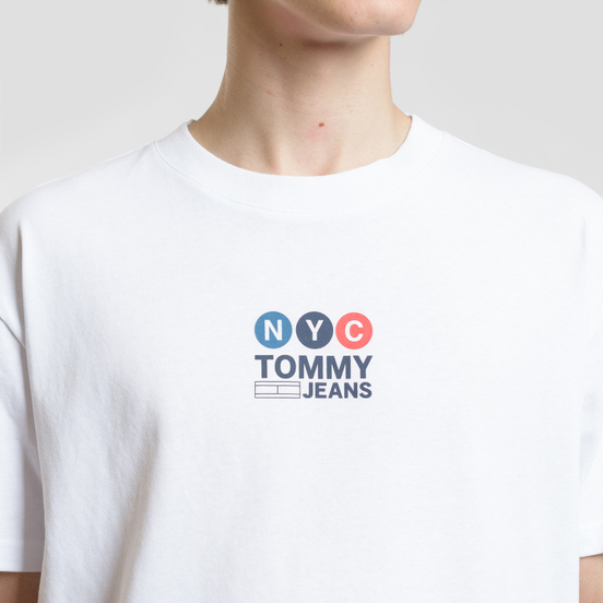 Мужская футболка Tommy Jeans Subway Logo Classic White