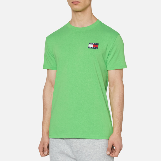 Мужская футболка Tommy Jeans Tommy Badge Neon Green Gecko
