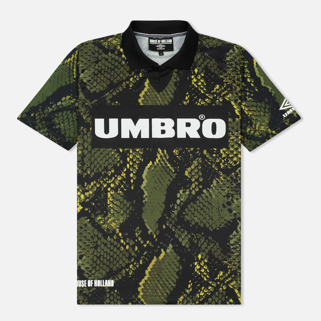 Мужская футболка Umbro x House Of Holland Snake Print Collared Football Top Green