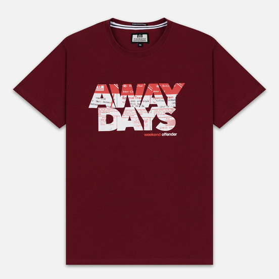 Мужская футболка Weekend Offender Away Days Graphic Garnet