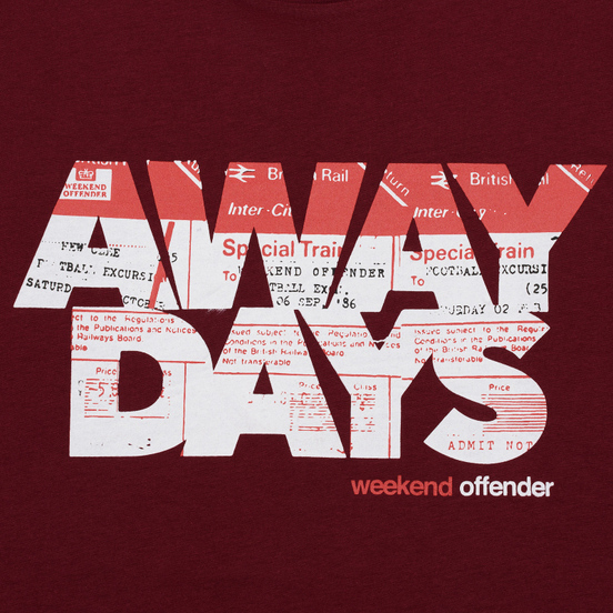 Мужская футболка Weekend Offender Away Days Graphic Garnet