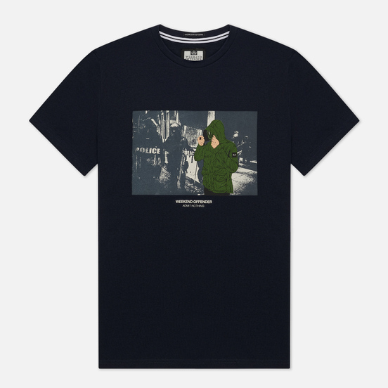 Мужская футболка Weekend Offender Smiley Navy
