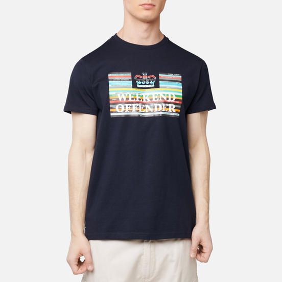 Мужская футболка Weekend Offender Spines Navy