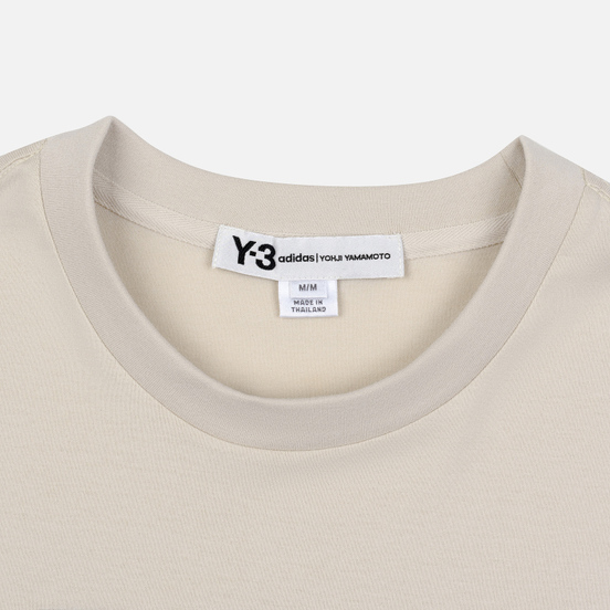 Мужская футболка Y-3 Stacked Logo FW19 Ecru